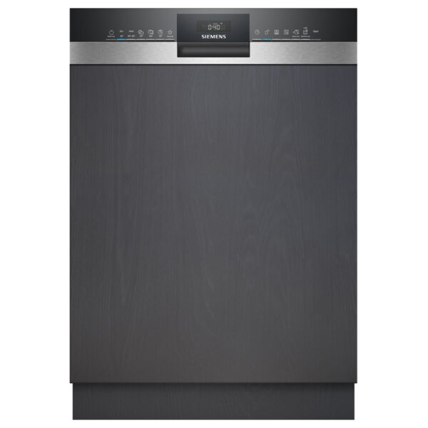 Ημιεντοιχιζόμενο Πλυντήριο Πιάτων Siemens SX53ES22CE Inox/Μαύρο [WiFi/◎14/Υ86.5×Π60cm]