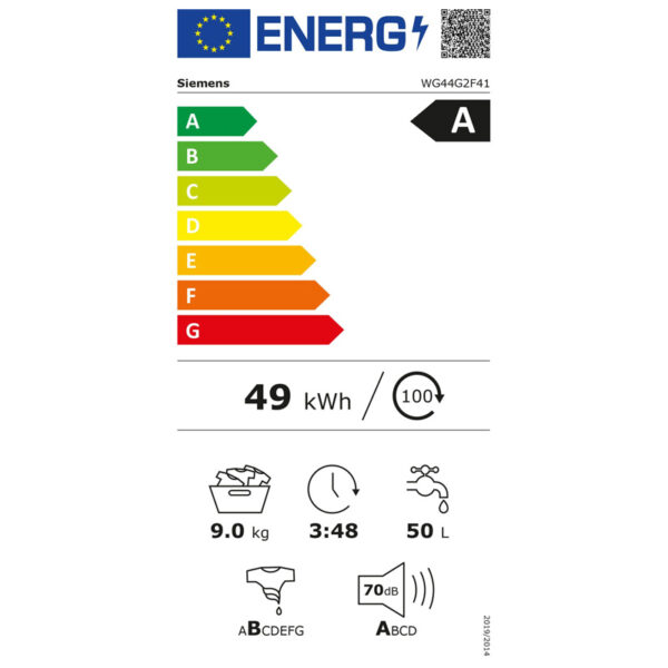Πλυντήριο Ρούχων Siemens WG44G2F41 [Steam/9kg/1400rpm]