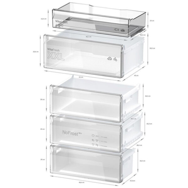 Ψυγειοκαταψύκτης Bosch KGN49VICT Inox [NoFrost/440L/Υ203×Π70cm]