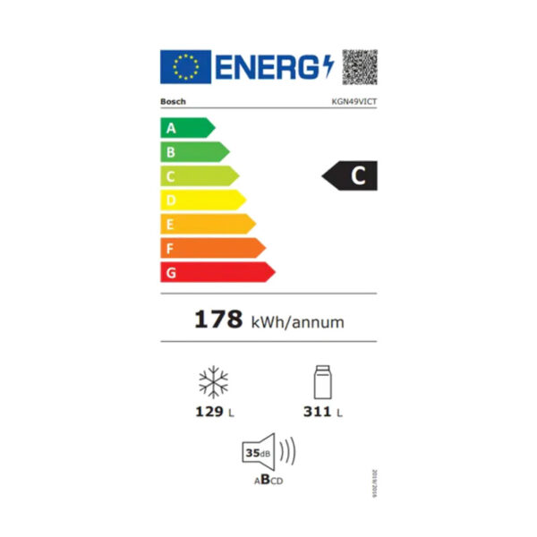 Ψυγειοκαταψύκτης Bosch KGN49VICT Inox [NoFrost/440L/Υ203×Π70cm]