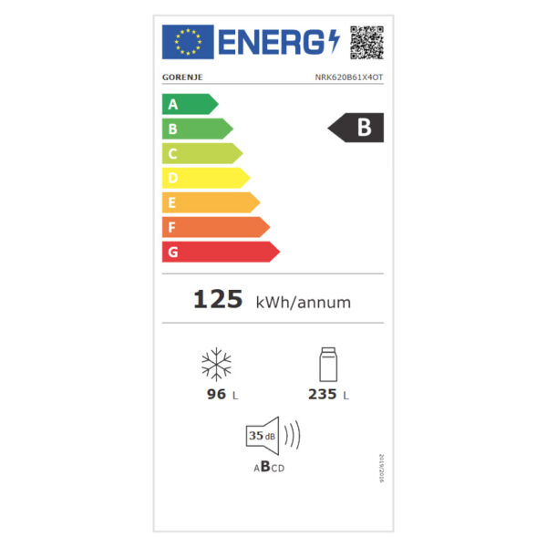 Ψυγειοκαταψύκτης Gorenje NRK620B61X4OT Inox [NoFrost/331L/Υ200×Π60cm]