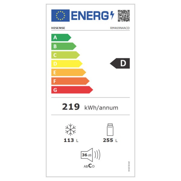 Ψυγειοκαταψύκτης Hisense RM469N4ACD Inox [NoFrost/368L/Υ200×Π60cm]