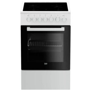 Beko FSM57100GW Ηλεκτρική Κουζίνα 55L Beko FSM57100GW Λευκή με Υδρόλυση & Κεραμικές Εστίες