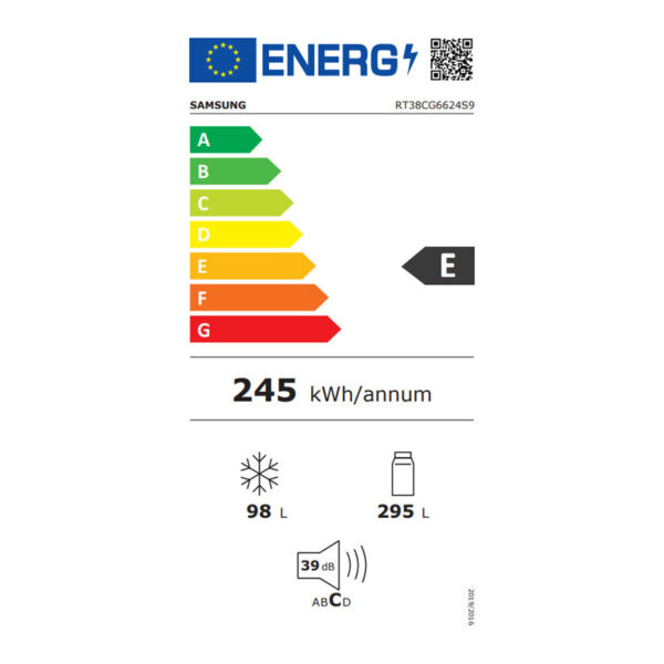 Ψυγείο Δίπορτο Samsung RT38CG6624S9ES Inox [NoFrost/393L/Υ172×Π70cm]