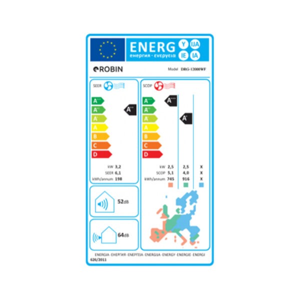 Κλιματιστικό Inverter 12000BTU Robin DRG-12000WF (Wi-Fi Ready)
