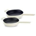 Σετ Μαντεμένιων Τηγανιών Ø24/26 Fissler Moments Collection Κρεμ (2τμχ)