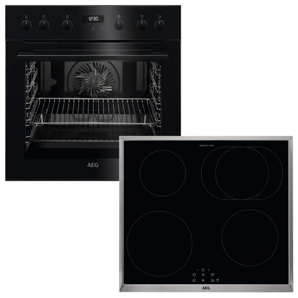 Εντοιχιζόμενο Σετ Φούρνος 71L AEG EES435020B + Επαγωγική Εστία AEG IES6401XXB