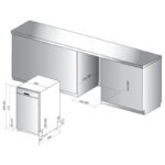 Εντοιχιζόμενο Πλυντήριο Πιάτων Bauknecht BSUO 3O21 PF X Inox [◎10/Υ82×Π45cm]