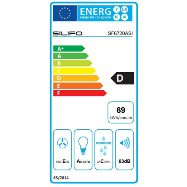 Απορροφητήρας Συρόμενος Silifo SF6720ASI Inox [Π60cm – 400m³/h]
