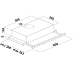 Απορροφητήρας Συρόμενος Silifo SF6720ASI Inox [Π60cm – 400m³/h]