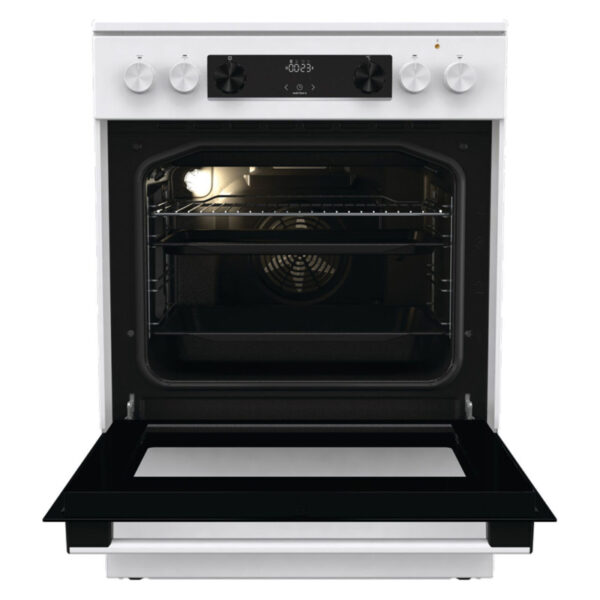 Ηλεκτρική Κουζίνα 71L Gorenje GEC6C40WD Λευκή με Υδρόλυση & Κεραμικές Εστίες