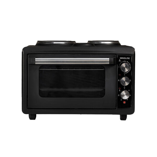 davoline-fornetto-3802-em-bl 1 Ηλεκτρικό Φουρνάκι 38L Davoline Fornetto 3802 EM/BL Μαύρο με Εμαγιέ Εστίες & Αέρα
