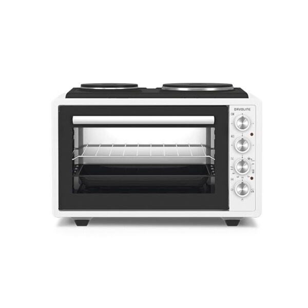 davoline-urban-chef-3702-w Ηλεκτρικό Φουρνάκι 37L Davoline Urban Chef 3702 W Λευκό με Εμαγιέ Εστίες