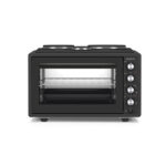 davoline-urban-chef-3703-bl Ηλεκτρικό Φουρνάκι 37L Davoline Urban Chef 3703 BL Μαύρο με Εμαγιέ Εστίες