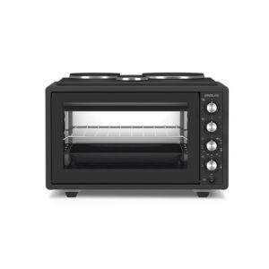 davoline-urban-chef-3703-bl Ηλεκτρικό Φουρνάκι 37L Davoline Urban Chef 3703 BL Μαύρο με Εμαγιέ Εστίες