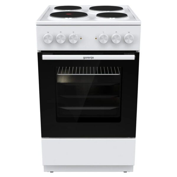 Ηλεκτρική Κουζίνα 70L Gorenje GE5A60WH Λευκή με Υδρόλυση & Εμαγιέ Εστίες