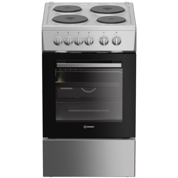 Ηλεκτρική Κουζίνα 55L Indesit I5E5PMS Inox με Υδρόλυση & Εμαγιέ Εστίες