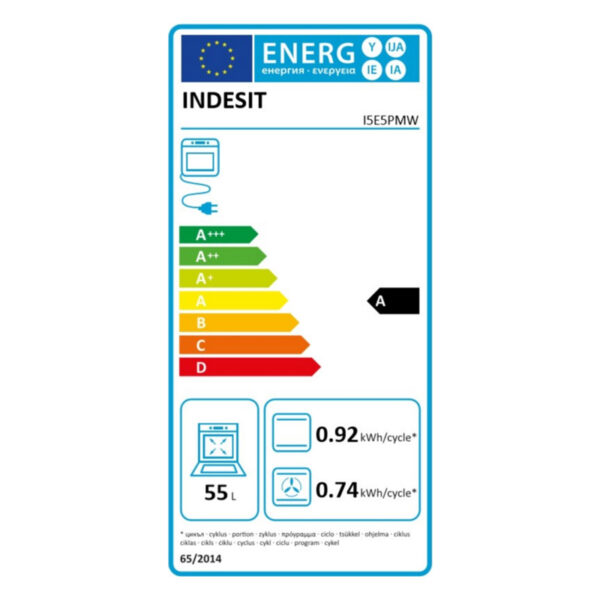 Ηλεκτρική Κουζίνα 55L Indesit I5E5PMW Λευκή με Υδρόλυση & Εμαγιέ Εστίες