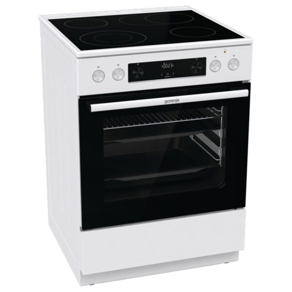 Ηλεκτρική Κουζίνα 71L Gorenje GECS6C70WPA Λευκή με Υδρόλυση & Κεραμικές Εστίες