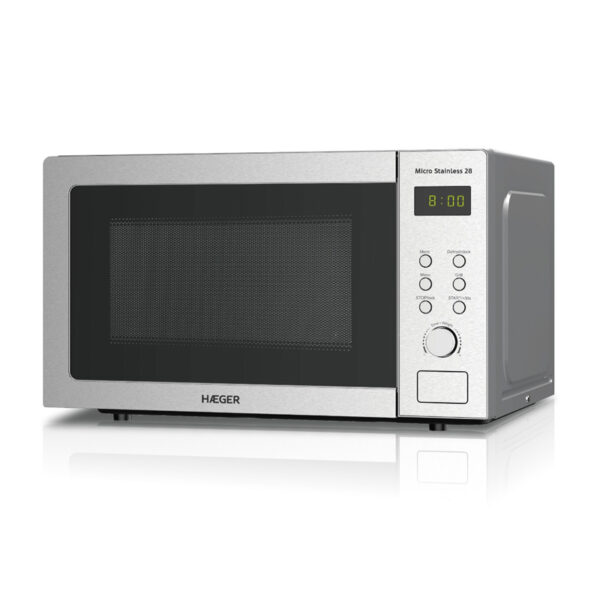 Φούρνος Μικροκυμάτων Haeger Micro Stainless 28 MW-90S.012A Inox [28L/1200W]