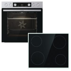 gorenje-bc6737e02x-ecd641bx Εντοιχιζόμενο Σετ Φούρνος 77L Gorenje BC6737E02X με Yδρόλυση/Κατάλυση + Κεραμική Εστία Gorenje ECD641BX