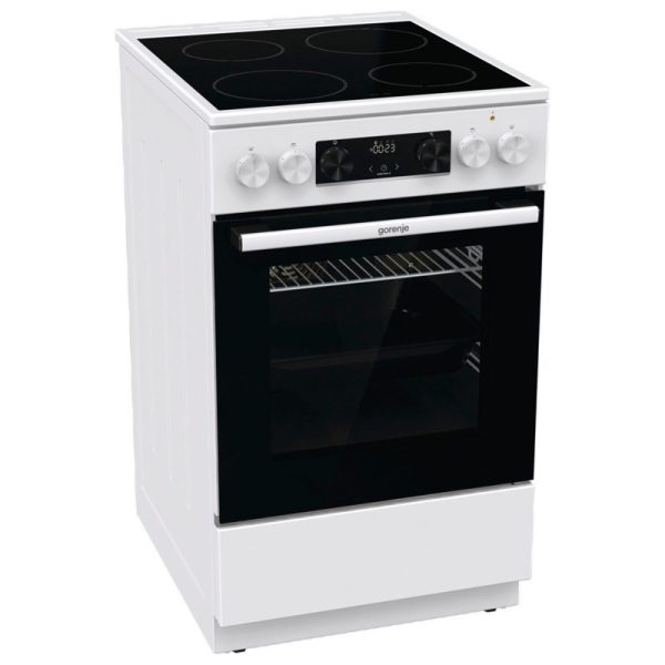 gorenje-gec5c41wg 1 Ηλεκτρική Κουζίνα 70L Gorenje GEC5C41WG Λευκή με Υδρόλυση & Κεραμικές Εστίες