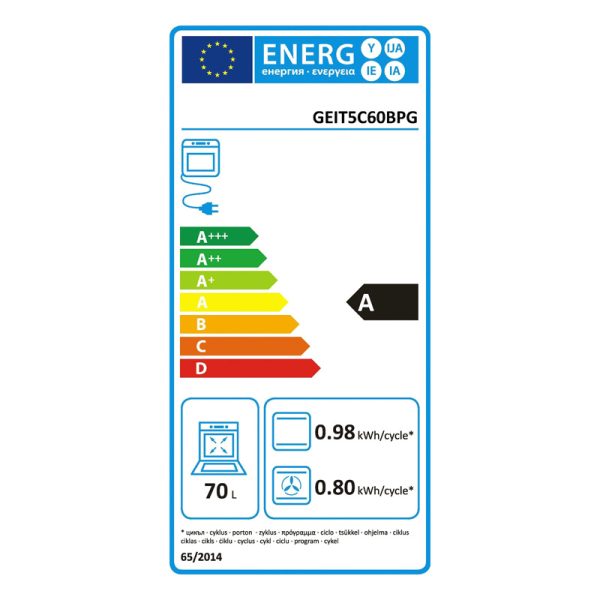 Ηλεκτρική Κουζίνα 70L Gorenje GEIT5C60BPG Μαύρη με Υδρόλυση/Κατάλυση & Επαγωγικές Εστίες