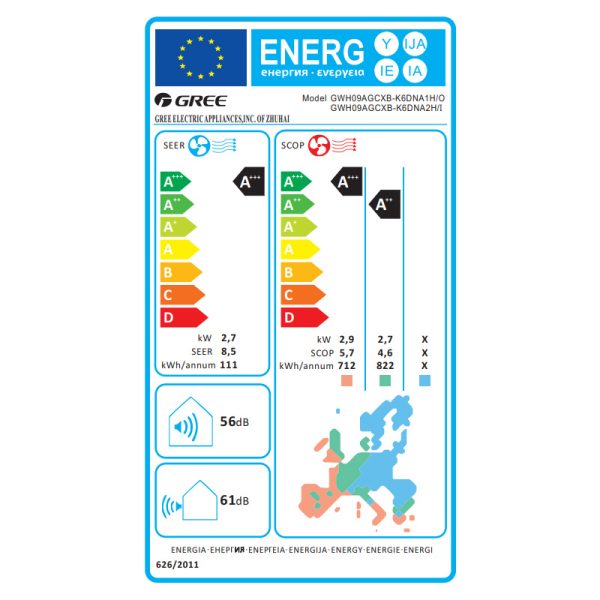Κλιματιστικό Inverter 09000BTU Gree Aura GRC-101QI/KAR3-N7 με Ιονιστή & Wi-Fi
