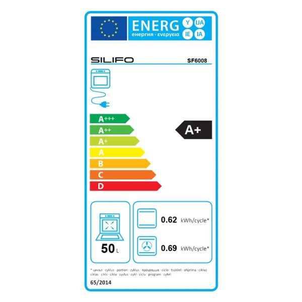 Εντοιχιζόμενος Φούρνος 50L Silifo SF6008 Inox