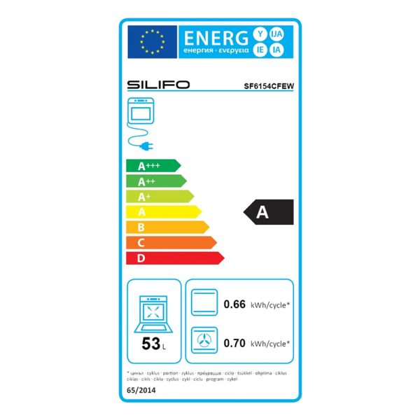 Ηλεκτρική Κουζίνα 53L Silifo SF6154CFEW Λευκή με Εμαγιέ Εστίες & Καπάκι