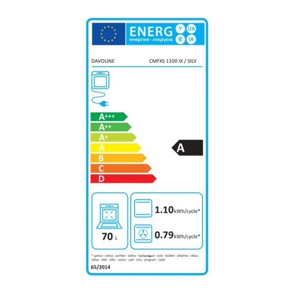 Ηλεκτρική Κουζίνα 70L Davoline CMFXS 1100 IX/SILV Inox με Κεραμικές Εστίες